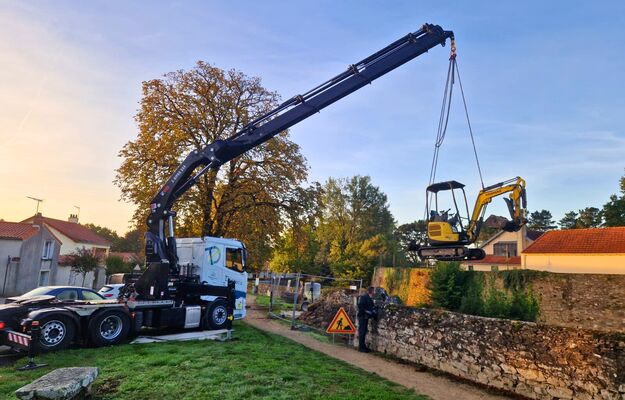 Transport avec bras de grue Vendée